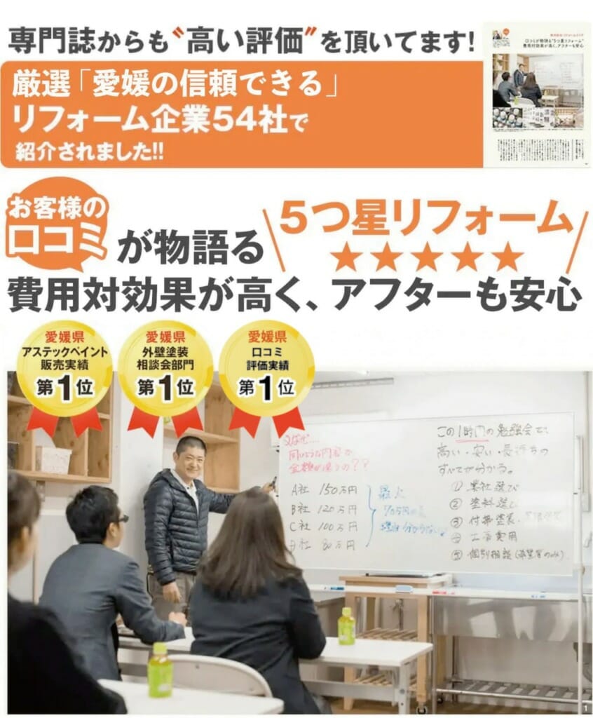 外壁塗装実績　口コミNo1