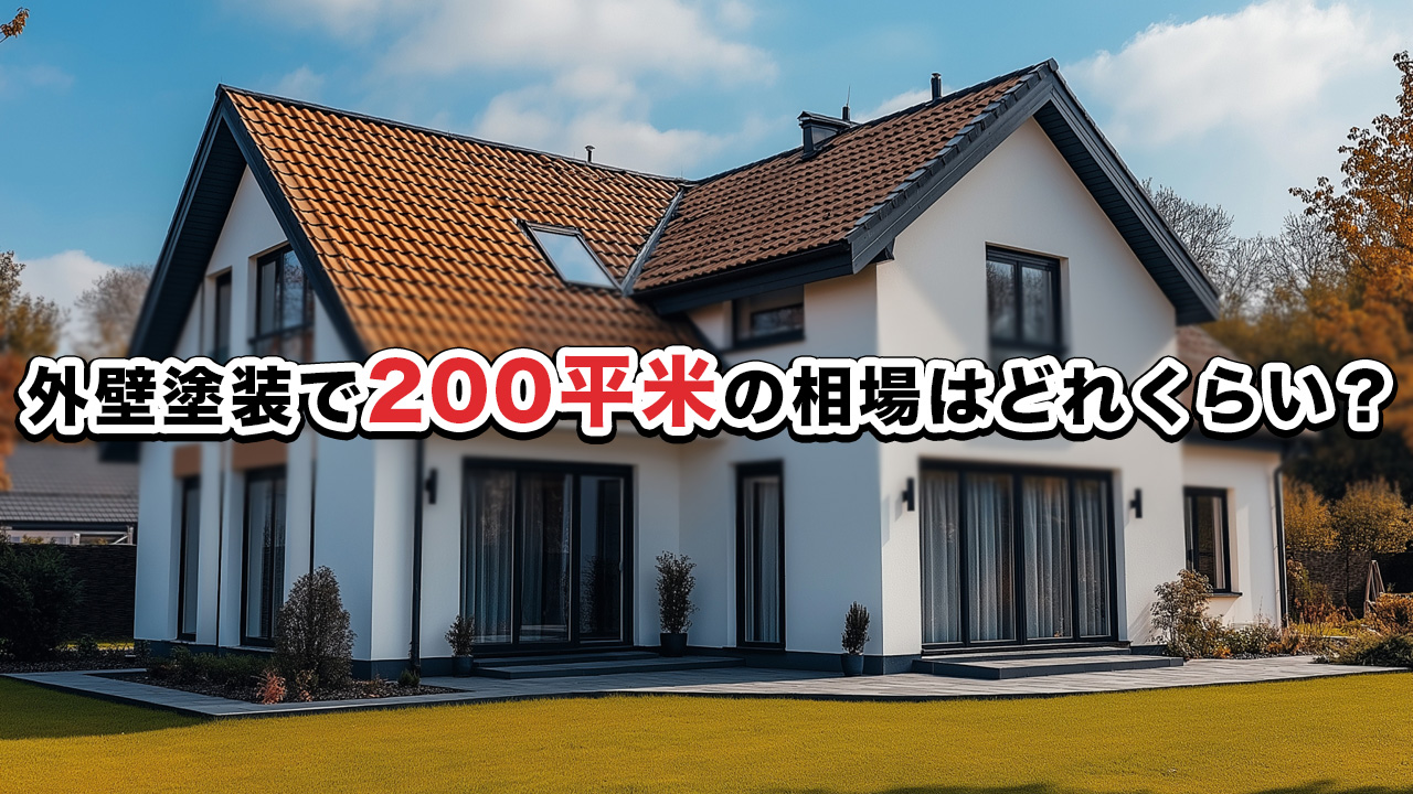外壁塗装で200平米の相場はどれくらい？