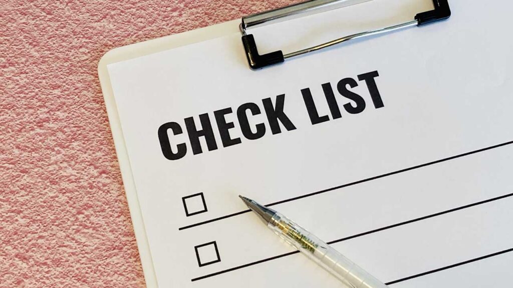 チェックリストの画像