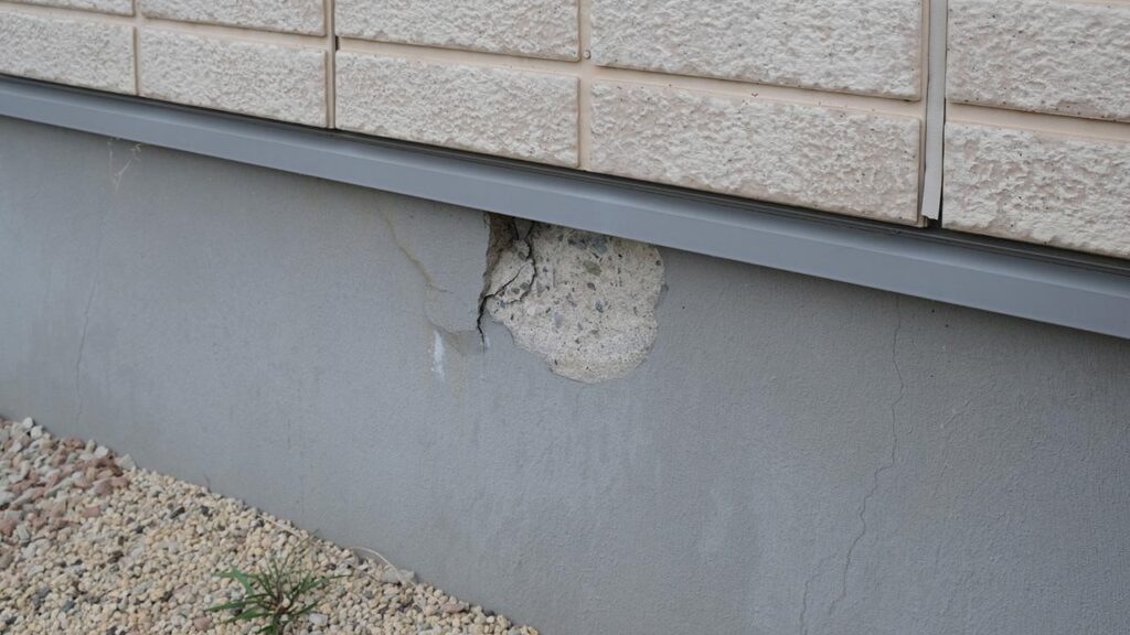 基礎のひび割れの画像