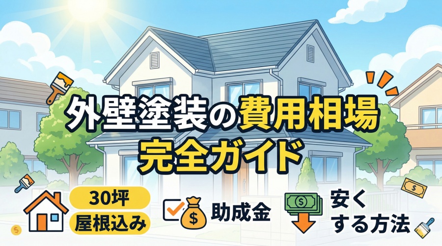 外壁塗装の費用相場完全ガイド｜30坪・屋根込み・助成金・安くする方法