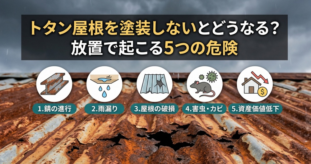 トタン屋根を塗装しないとどうなる？放置で起こる5つの危険