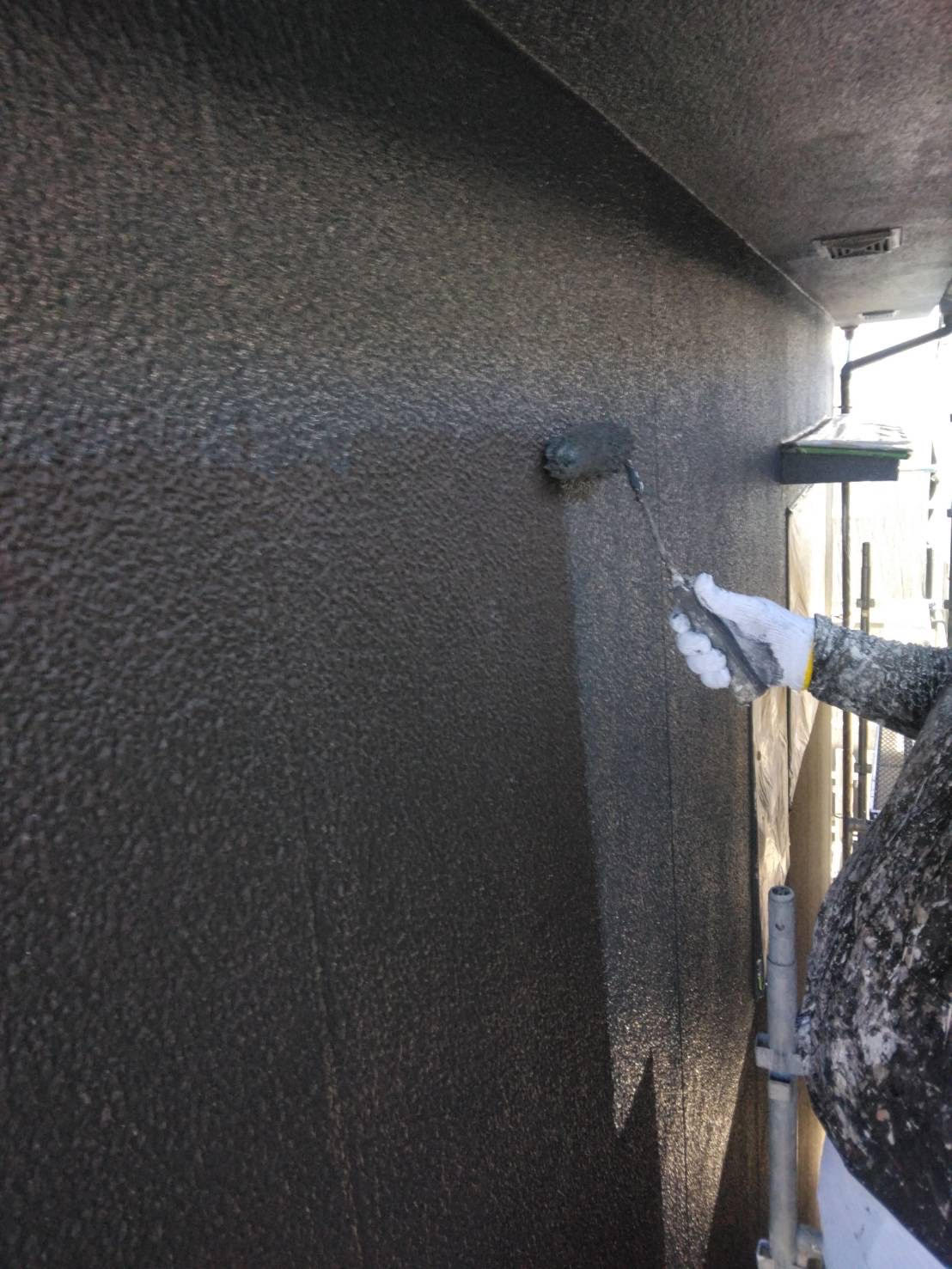 外壁塗装　上塗り