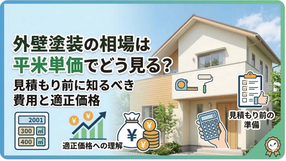 外壁塗装の相場は平米単価でどう見る？見積もり前に知るべき費用と適正価格